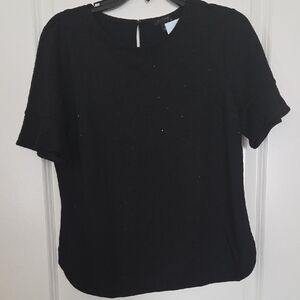 Ann Taylor Black Short Sleeve Top